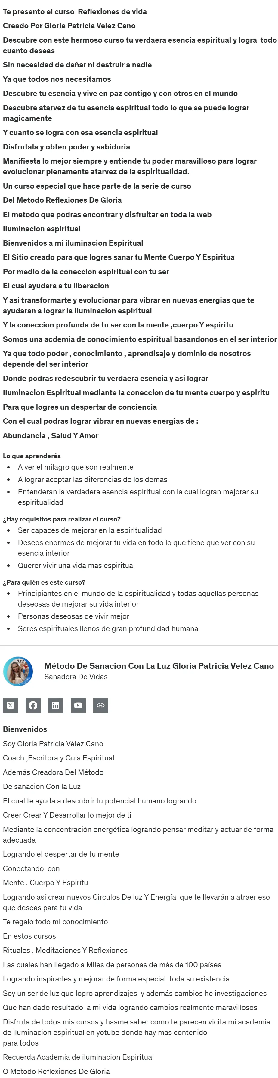 Descubre Tu Esencia Espiritual Gloria Velez z