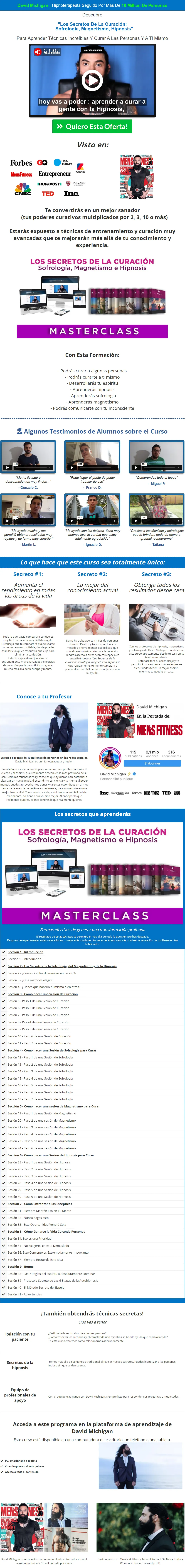 Los Secretos de Curacion. Sofrologia Magnetismo y Hipnosis David Michigan z