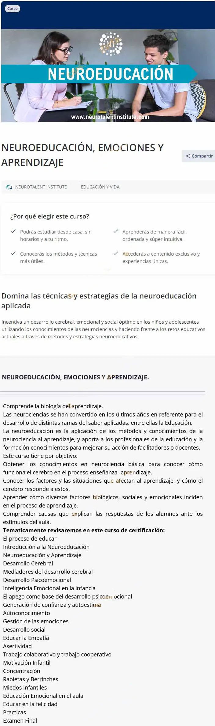 Neuroeducacion Emociones y Aprendizaje Neurotalent Institute z