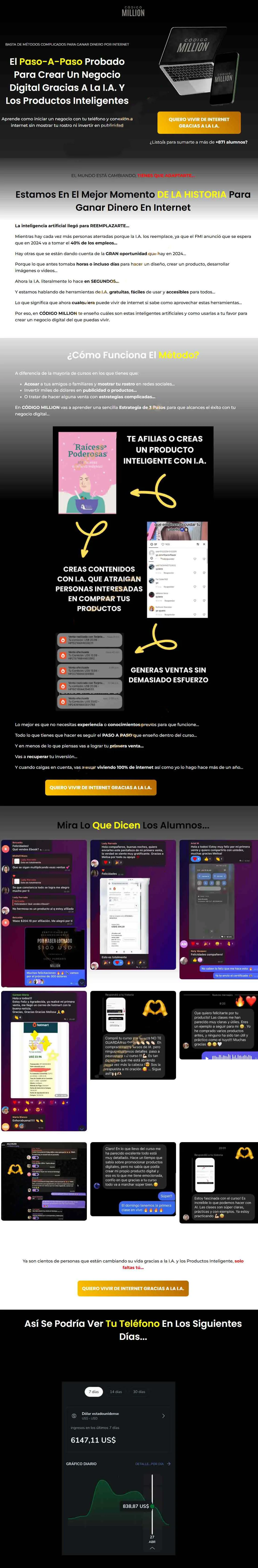 Codigo Million Melisa Escobar