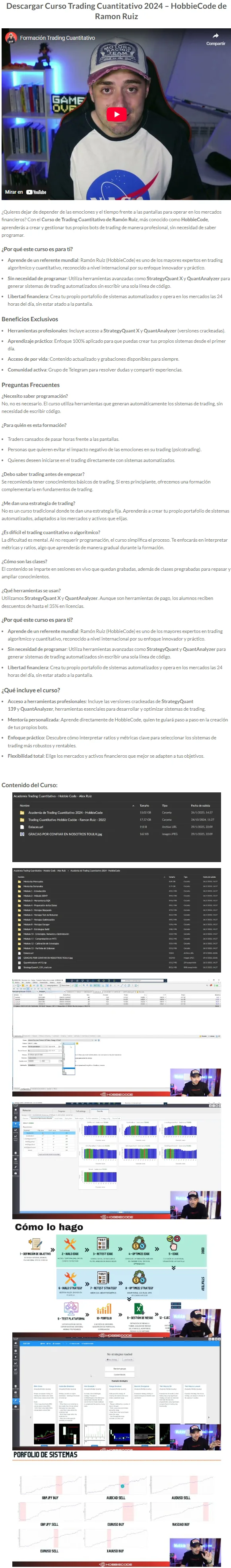Curso de Trading Cuantitativo 2024 HobbieCode