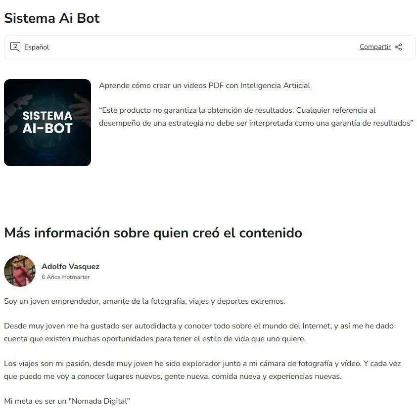 Sistema AI Bot Adolfo Vasquez